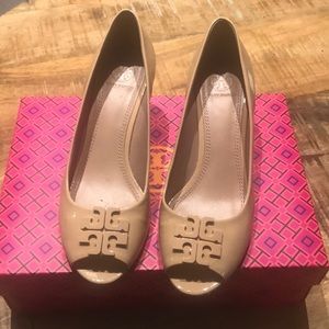 Tory Burch Peep Toe Wedge